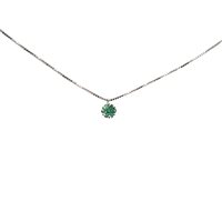 Collana Comete Donna Punto Luce in Oro bianco Smeraldo 0.07 Ct GLB875 - GLB875